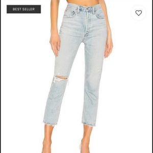 AGOLDE Riley High Rose Crop Jeans size 26